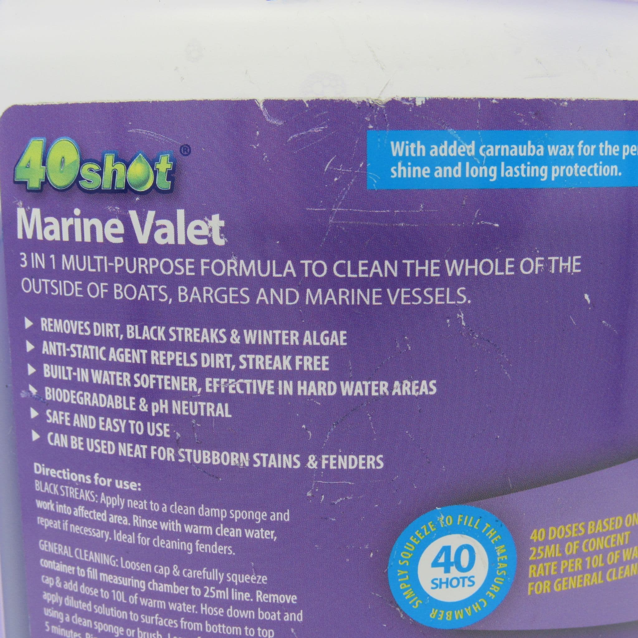 Multi Purpose Boat Cleaner 40 Shot 1L Biodegradeable Marine Vessels Valet