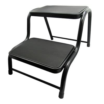 Non Slip Trampoline Stairs 2 Tier (Universal Fit Anti-Slip DIY Steps Removable Outdoors)