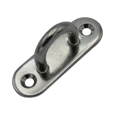 Oblong Pad Eye Plate 6MM (Stainless Steel Staple Ring Loop Hook Marine Hardware)