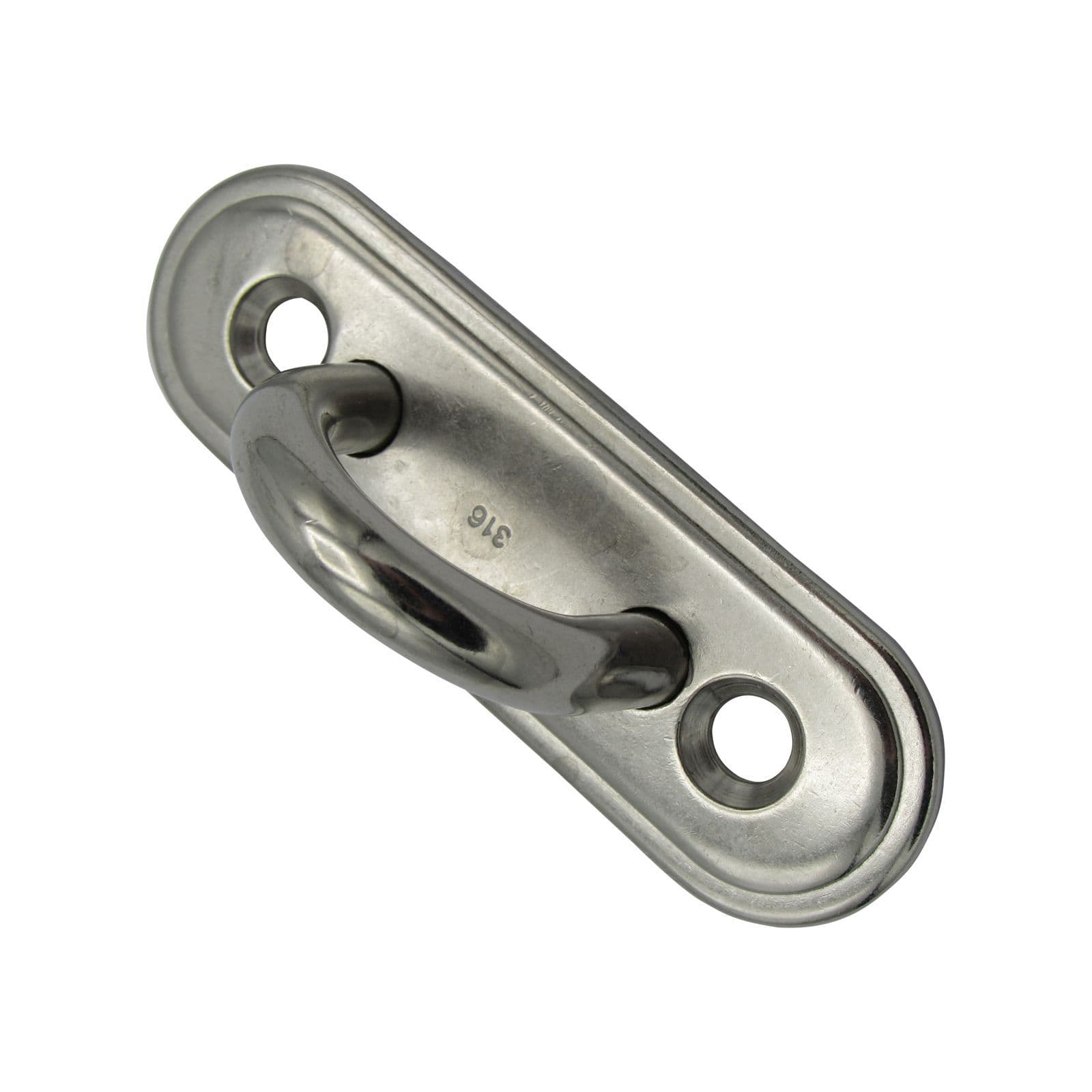 8MM Stainless Oblong Pad Eye Plate SecureFix Direct