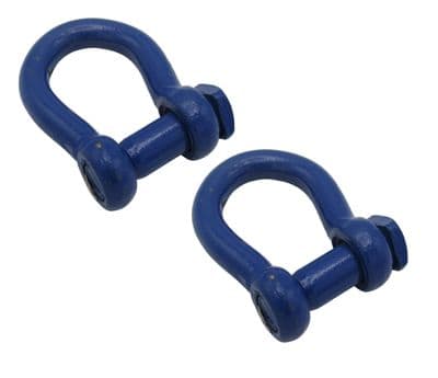 Painted Trawler Bow Shackle Square Head Pin 10MM - 25MM (Blue Fishing Boat Connector Marine Omega)