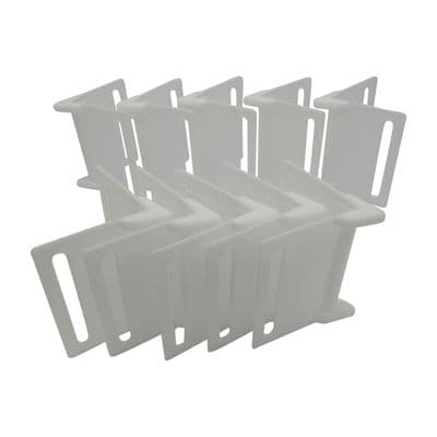Plastic Corner Protectors Heavy Duty 100MM x10 (White Strap Webbing Ratchet Secure Pallet Edge)