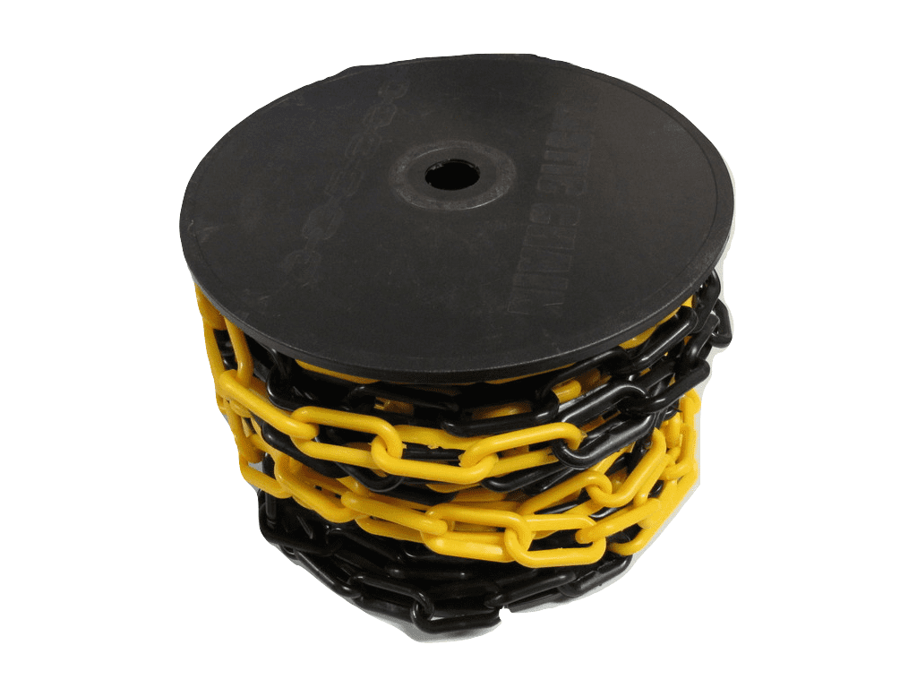 True Products Plastic Barrier Chain Safety Decorative Garden Fence Black And Yellow - 25m