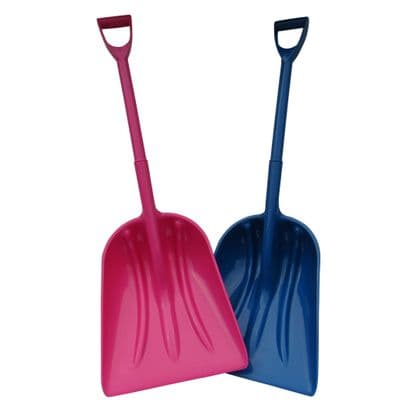 Plastic Stable Shovel Spade (Equestrian Grain Garden Horse Blue Or Pink)
