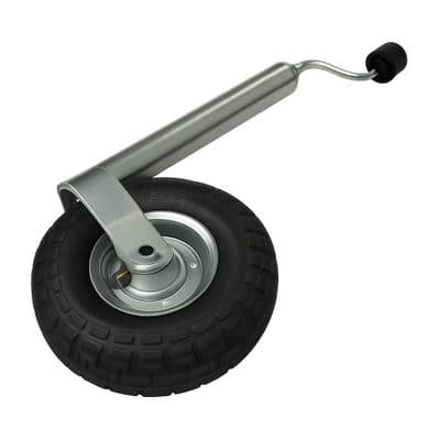 Pneumatic Caravan Jockey Wheel 48MM with Metal Rim (Heavy Duty Trailer Wheel Guide)