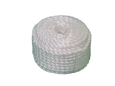 Polypropylene Rope 12MM x 30M White (Boat Anchor Line Coil Yacht Docking Camping Barrier Marine)