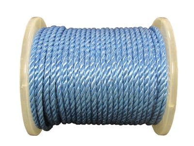 Polypropylene Rope 8MM x 73M Blue (3 Strand Boat Anchor Line Coil Docking Camping)