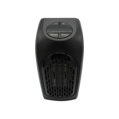 Portable Electric Heater Small (Plug In Wall Space Ceramic Fan Mini Room Timer 400W)