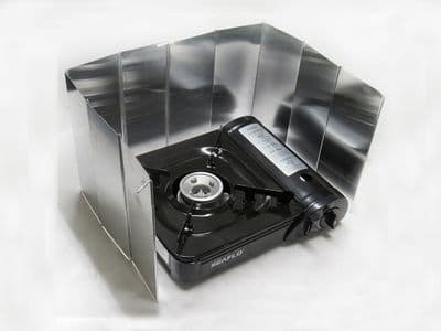 Portable Gas Stove With Folding Aluminium Windshields - Camping Outdoor BBQ Cooker Hiking Butane