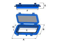 400MM x 200MM White Rectangular Porthole With 4MM Tempered Glass-Boat Narrowboat Portlight Yacht Marine