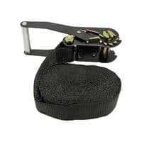 Ratchet Straps 50MM 5T 5M X1 (Tie Down Heavy Duty Endless Cargo Recovery Trailer Claw Hook Black)