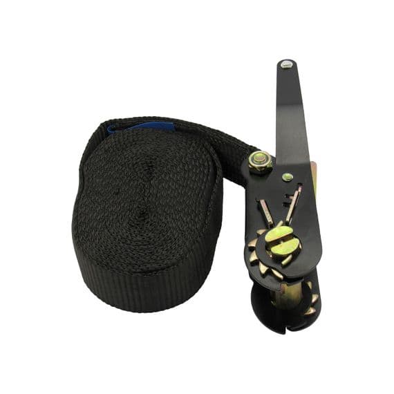 Ratchet Straps 50MM 5T 5M X1 (Tie Down Heavy Duty Endless Cargo Recovery Trailer Claw Hook Black)