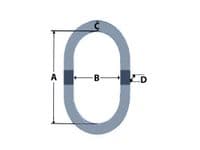 Recessed Link 15 Ton 30MM  (Fishing Trawling Blue Painted Net Master G Hook Seine)