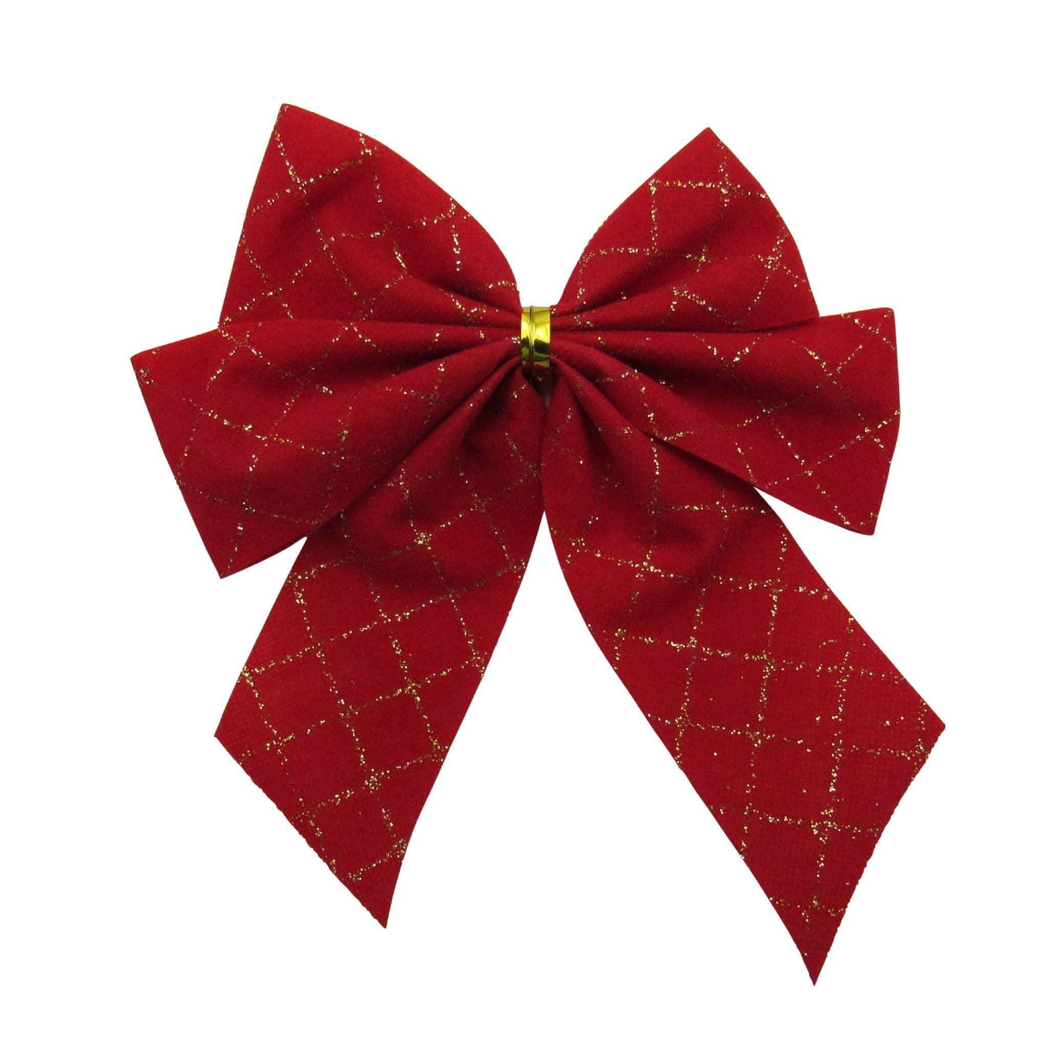 42 X Red Christmas Bows SecureFIx Direct
