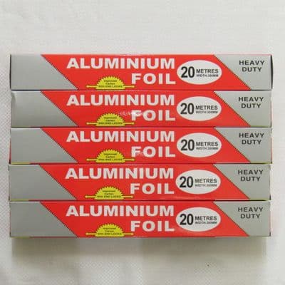 Reflective Heat Insulation Tin Foil 20m Rolls x5 (Energy Saving Efficient Home)