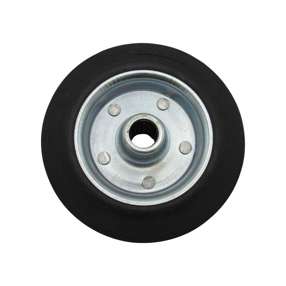 Replacement Trailer Jockey Wheel 160MM x 40MM 1 5" Spare Rubber Metal Rim
