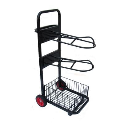 Rolling Saddle Rack Trolley Cart (Horse Tack Wheels Basket Dolly Carrier)