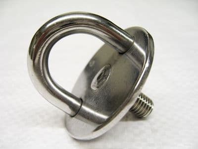 Round Eye Plate Stainless Steel 5MM (Heavy Duty Marine Deck M6 Screw Thread)