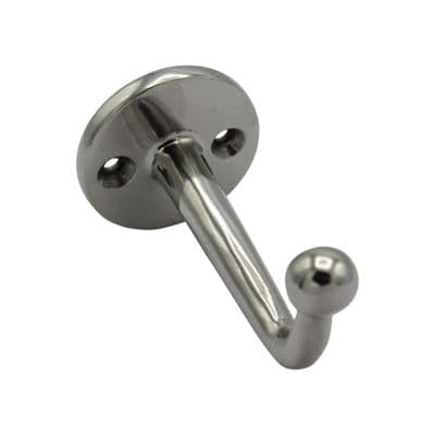 Round Plate Single Hook Stainless Steel 37MM (Marine Open Wall Mounted)