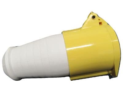 Round Socket 32A 3 Pin - 130V Yellow Industrial Caravan Construction Connector