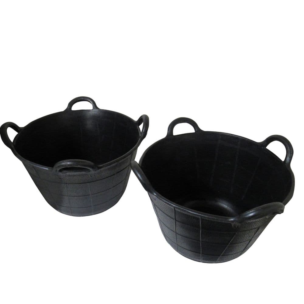 40L Rubber Feeding Bucket X2 l SecureFix Direct