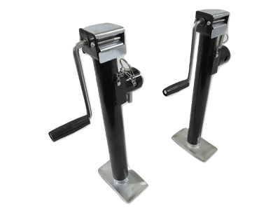 AB Tools 34mm Prop Drop Stand For Trailer Jockey Wheel - 460mm Long, Steel, Plated