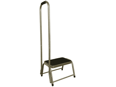 Single Anti Slip Step with Support Handrail - Caravan Motorhome Disabled Aid Assist