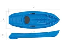 Children's Sit On Top Kayak Blue or Green | SecureFix Direct