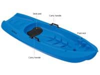 Children's Sit On Top Kayak Blue or Green | SecureFix Direct