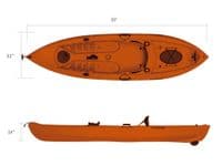 Sit On Top Fishing Kayak Grey or Orange | SecureFix Direct