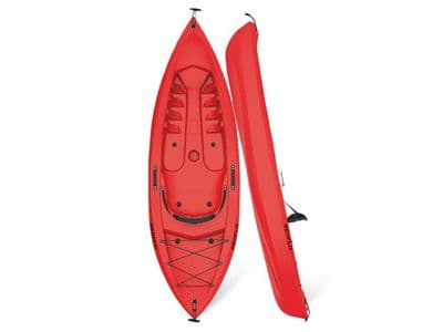 Sit On Top Kayak Single Person (2.4M Paddling Kayaking Solo 120KG Red)
