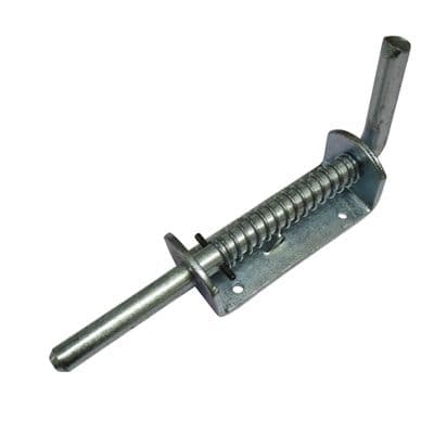 Spring Loaded Animal Shoot Bolts 16MM X 265MM (Pack of 1 or 2 Zinc Plated Drop Field Gate Door)