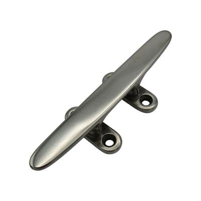 Stainless Steel Boat Cleat Open Base 290MM (12 Inch 4 Hole Docking Low Flat Marine Boat Deck)
