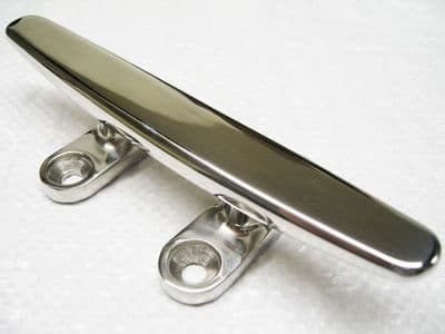 Stainless Steel Boat Mooring Cleat Open Base 250MM (10 Inch 4 Hole Docking Low Flat Marine Deck)