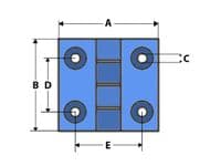 50MM x 50MM Stainless Steel Butt Hinge | SecureFix Direct