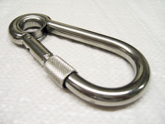 Carbine Hook with Screw Nut & Eye 11MM | SecureFix Direct