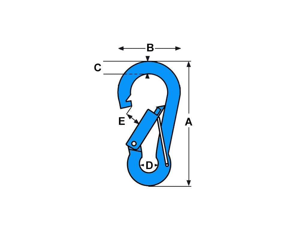 Carbine Snap Hook & Safety Latch 10MM SS SecureFix Direct
