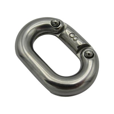 Stainless Steel Chain Repair Link 12MM (Split Connection 316 Grade Extension Shackle)