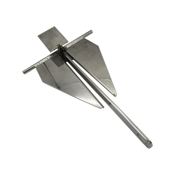 Stainless Steel Cruising Anchor 5KG (Crown Fluke Marine Boat Sand Mud Secure)
