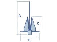 Stainless Steel Cruising Anchor 7KG (Crown Marine Boat Sand Mud Secure)