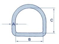 3MM x 20MM D Ring Stainless 316 | SecureFix Direct