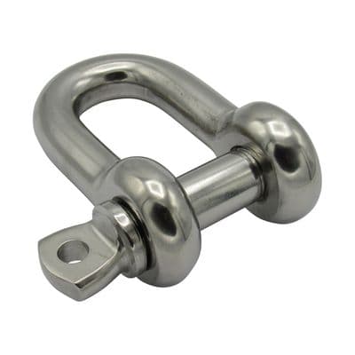 Stainless Steel D Shackle with Screw Pin 3 Ton 16MM x 20MM (Dee Locking)