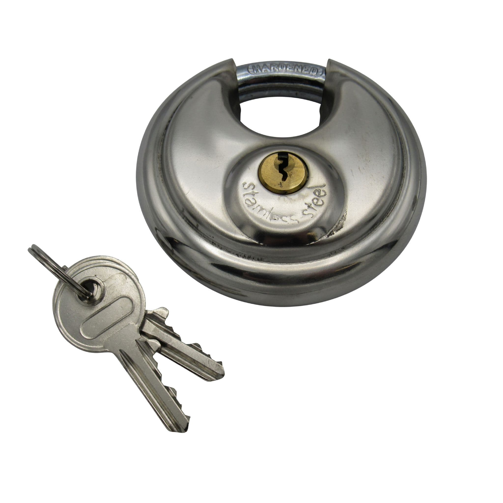 Stainless Steel Round Padlock | Securefix Direct
