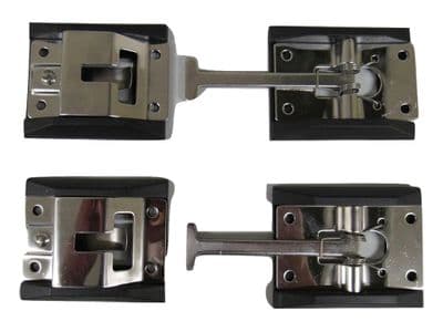 Stainless Steel Door Retaining Latch X2 (Motorhome Truck Caravan Hook & Catch)