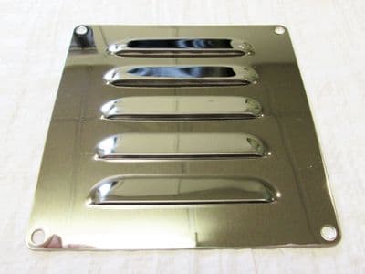 Stainless Steel Louvred Air Vent (120MM x 120MM Squared Grille metal Duct)