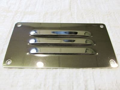 Stainless Steel Louvred Air Vent (127MM x 66MM Rectangular Grille Metal Duct)