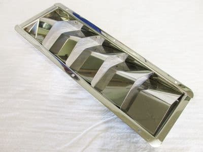 Stainless Steel Louvred Air Vent (326MM x 114MM Rectangular Grille Metal Duct)