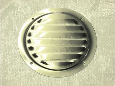 Stainless Steel Louvred Round Air Vent (126MM Circular Grille Metal Duct)