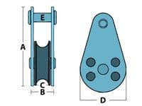 Fixed Pin Nylon Pulley Wheel Block 25MM | SecureFix Direct
