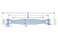 Stainless Rigging Screw Fork to Fork M16 | SecureFix Direct